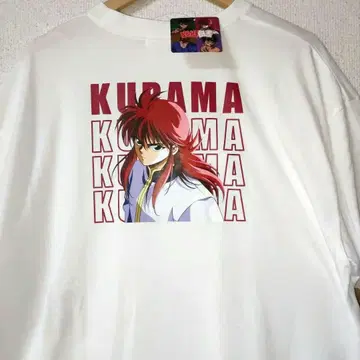 새상품 유유백서 쿠라마 백프린트 T셔츠 남녀 공용 LL