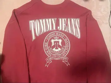 TOMMY 여성용 핑크 맨투맨