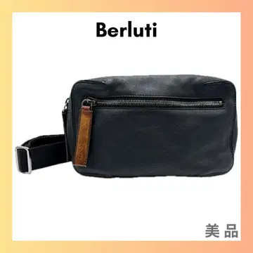 벨루티 Berluti 가죽 바디백 블랙 블랙