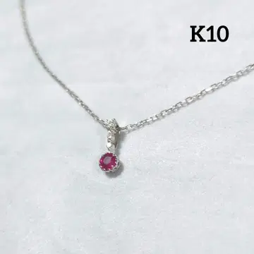 K10 실버 목걸이 주얼리 여성용 루비