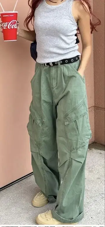 nugu 와이드 카고 팬츠