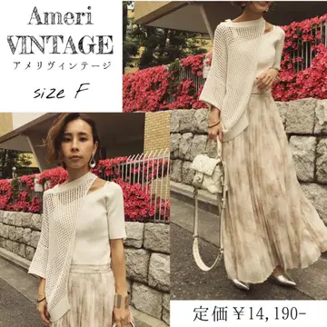 Ameri VINTAGE MESH LAYERED KNIT TOP