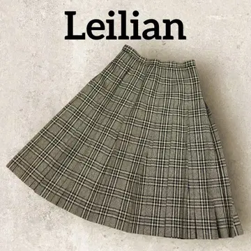 [ 새상품급 ] 레리안 Lillian 울 체크 플리츠 스커트