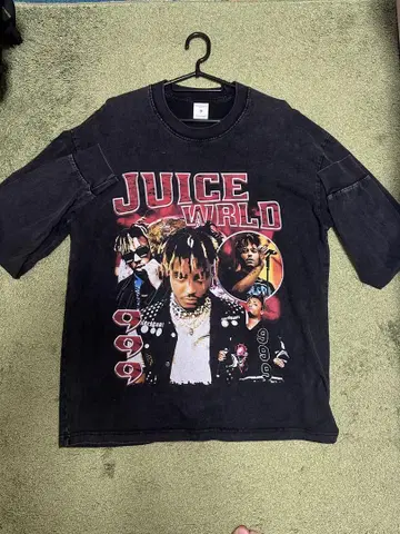 JUICE WRLD 그래픽 오버 사이즈 긴팔 T셔츠