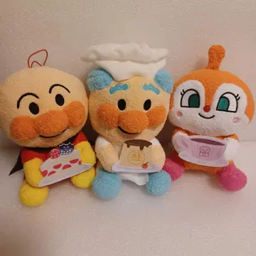 날아라! 호빵맨 코로후와 카페 봉제 인형 3종 세트