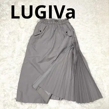LUGIVa 루기바 2way 롱 스커트 그레이 38 사이드 지퍼