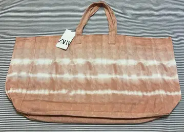 미사용 ZARA 자라 빅 토트백 다이 다이 염색