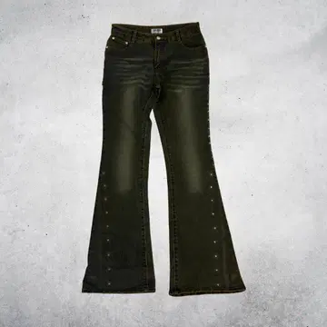 HAPHA ZARD 블랙 부츠컷 데님 플레어 데님