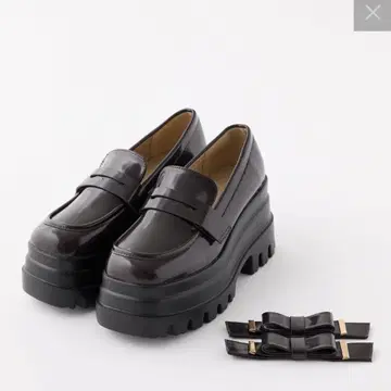 NICE CLAUP 2WAY 마이너스 3킬로 보임 통굽 로퍼 브라운