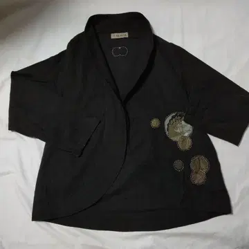 수직 이야기 패치워크 자켓 블랙 프리 사이즈 새상품급