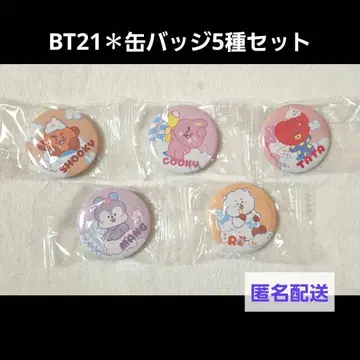 BT21 캔뱃지 5종 쿠라스시