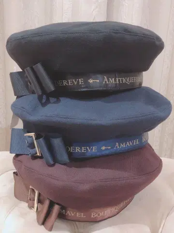 Amavel 아마벨 로고 리본 베레모
