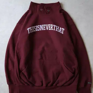 THISISNEVERTHAT 버건디 하이넥 트레이닝복