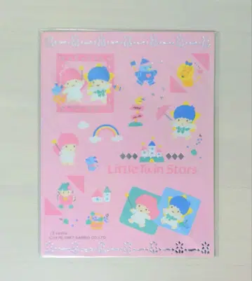 쇼와 레트로 산리오 키키라라 리틀트윈스타 씰 1987년