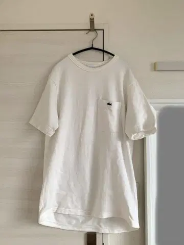 M 사이즈 라코스테 클래식 핏 화이트 오버 사이즈 남성용