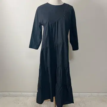 CIAOPANIC TYPY 사선 티어드 맥시 원피스 블랙