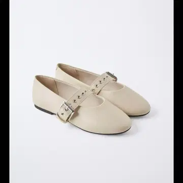 ZARA 자라 버클 발레 슈즈 베이지 36