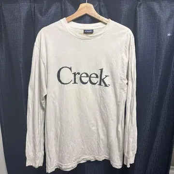 Creek 로고 긴팔 티셔츠 화이트