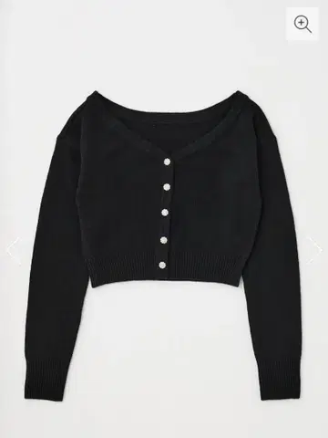 MOUSSY 2WAY SHORT 니트 가디건 블랙 컬러 시착만 한 상품