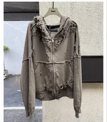 LATUI ATELIER ROISE 데미지 가공 후드티 후디