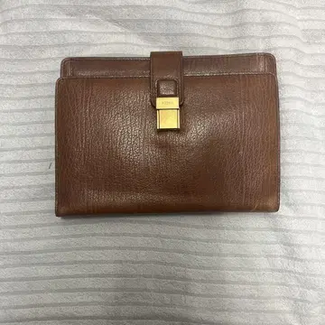 BALLY 브라운 가죽 클러치백