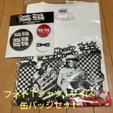 치프 트릭/Cheap Trick 일본 공연 한정판 사진T셔츠 & 캔뱃지