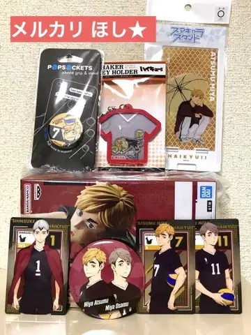 하이큐!! 미야 아츠무 피규어 스마트폰 스탠드 등 6개 세트 + 증정품
