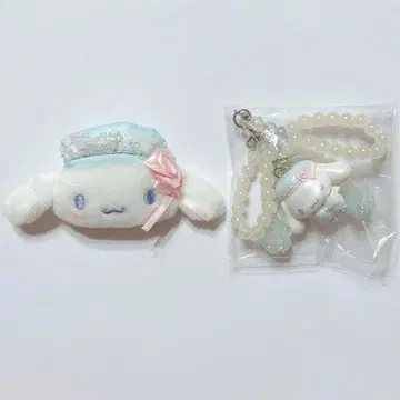 산리오 화이트 프릴 디자인 헤어 클립 스트랩 시나몬 시나모롤