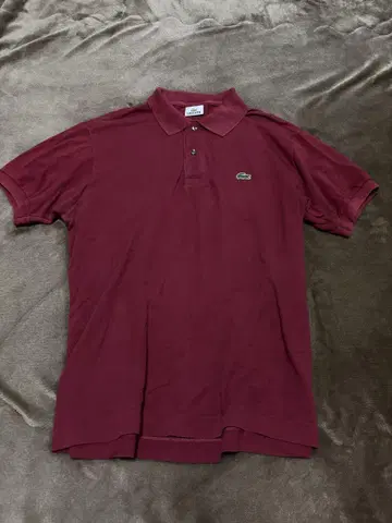 Lacoste 버건디 피케 셔츠 반팔
