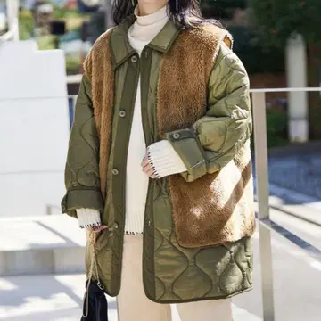 FREAK'S STORE 브라운 퍼 베스트
