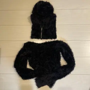 melt the lady feather knit tops set