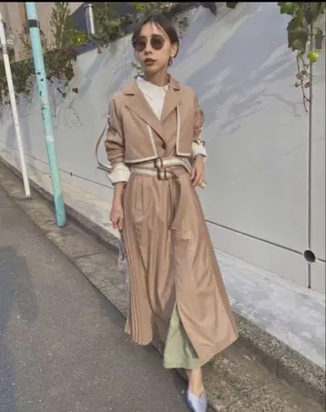 ameri vintage 베이지 트렌치코트