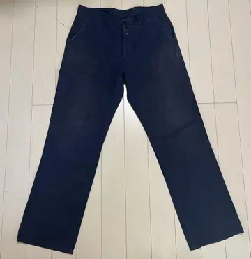 VETRA 린넨 팬츠 프랑스제 워크 팬츠 네이비 42