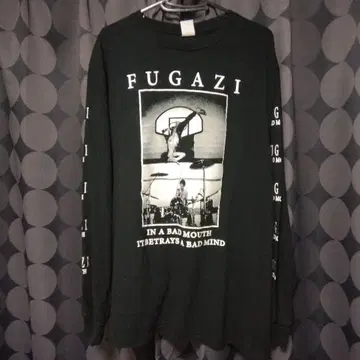 FUGAZI 긴팔 티셔츠 롱티 블랙