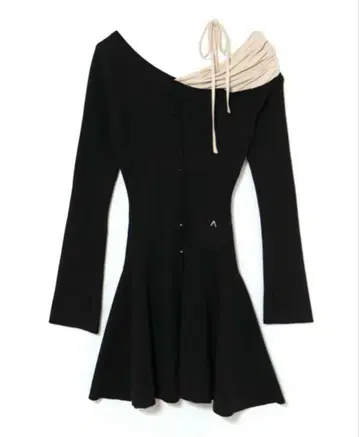 andmaryHelen knit flare mini dress black