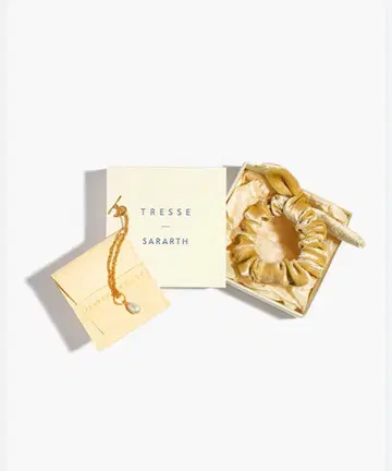 새상품급 SARARTH+TRESSEGOLD 스크런치
