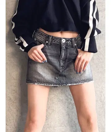 GYDA 빈티지 데님 스커트 라이크 숏팬츠