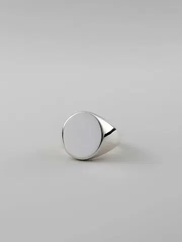 UNKNOWN. U021 ' STAMP ' RING / SILVER