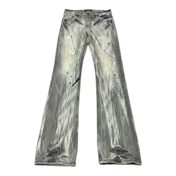 unknown paint wash flare denim y2k pank