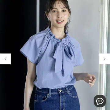 개더넥 블라우스