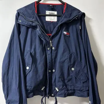 TOMMY JEANS 후드 부착 자켓 네이비 S