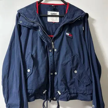 TOMMY JEANS 후드 부착 자켓 네이비 S