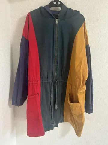 구제 의류 STEFANO 멀티 컬러 마운틴 후드티 1980년 80s