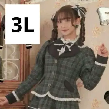 아이노 에리 시마무라 수요일의 샬롯 그린 자켓 3L 타탄 체크