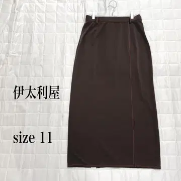 이타리야 브라운 롱 타이트 스커트 size 11