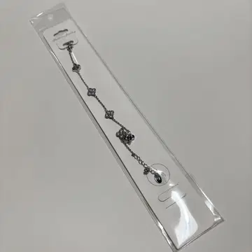 실버 꽃 모티브 팔찌