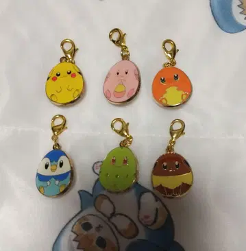 포켓몬 센터 부활절 메탈 참 6종 세트