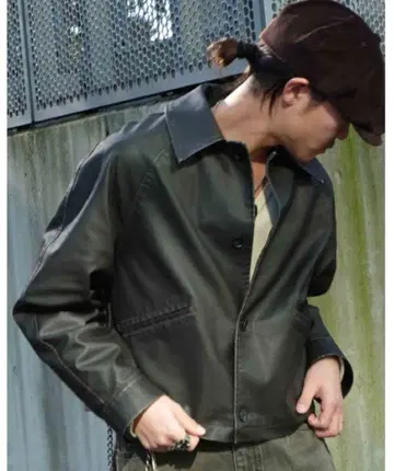 가죽 자켓 블랙 noen