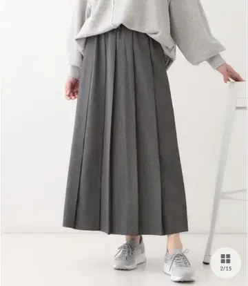 와이드 플리츠 스커트