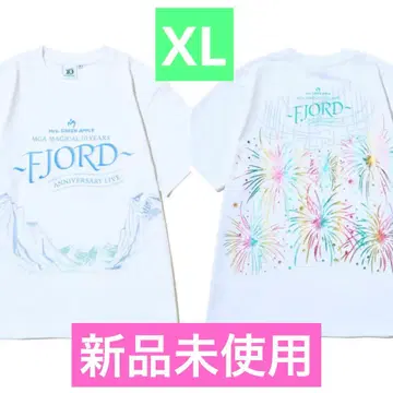 미세스 그린애플 피오르드 티셔츠 XL 화이트 흰색 불꽃놀이 패턴